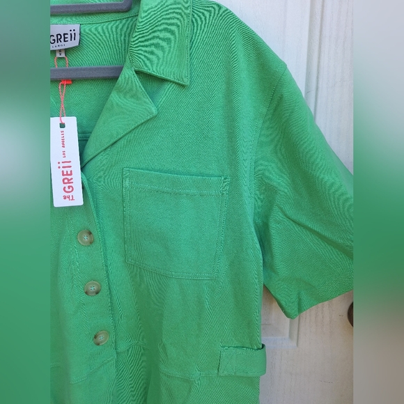 NWT The Greii brand green romper size large - Picture 3 of 8